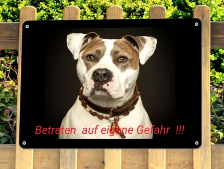 Hunde Betreten auf eingene Gefahr Bild