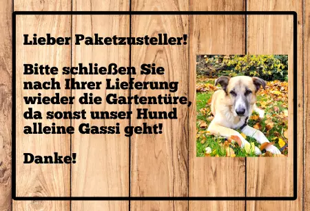 Hunde Bitte schließen Sie nach Ihrer Lieferung wieder .. Bild