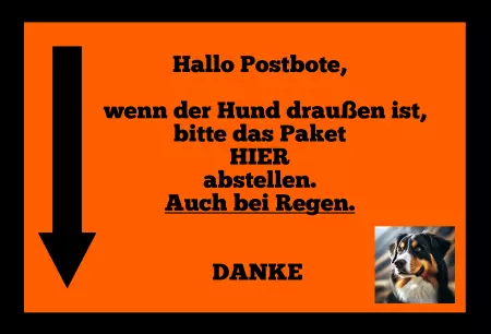 Hunde Hallo Postbote, wenn der Hund draußen ist, ... Bild