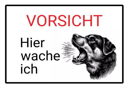 Hunde Hier wache ich Bild