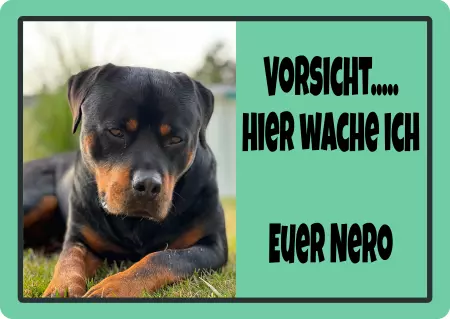 Hunde Hier wacht NERO Bild