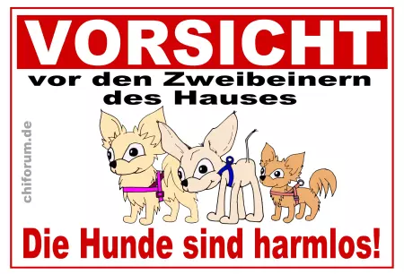 Hunde vorsicht Zweibeiner Bild
