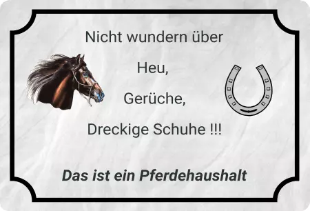 Pferde Nicht wundern über Heu, Gerüche, Dreckige Schuhe ! Bild