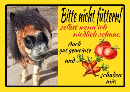 Tiere Bitte nicht füttern! Bild
