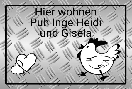 Tiere Hier wohnen Puh Inge .... Bild